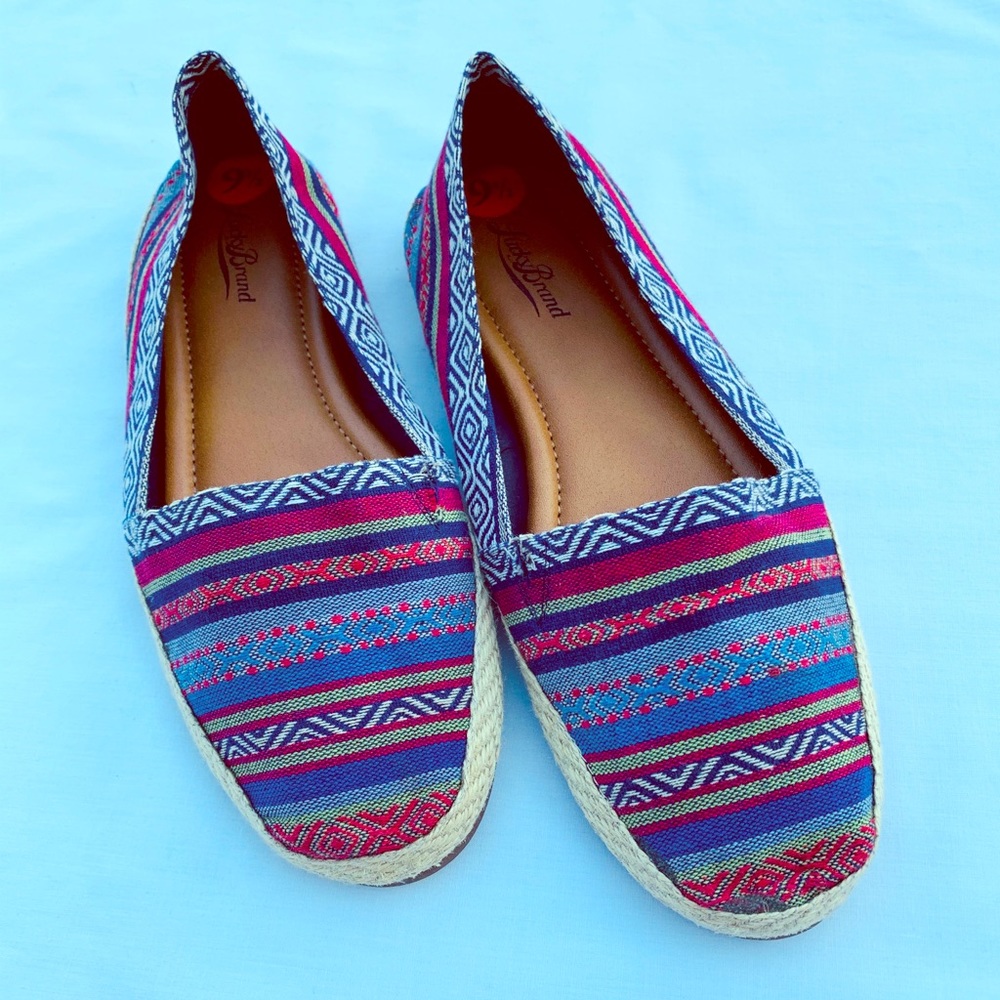 Lucky Brand Multi Color Espadrille size 9.5